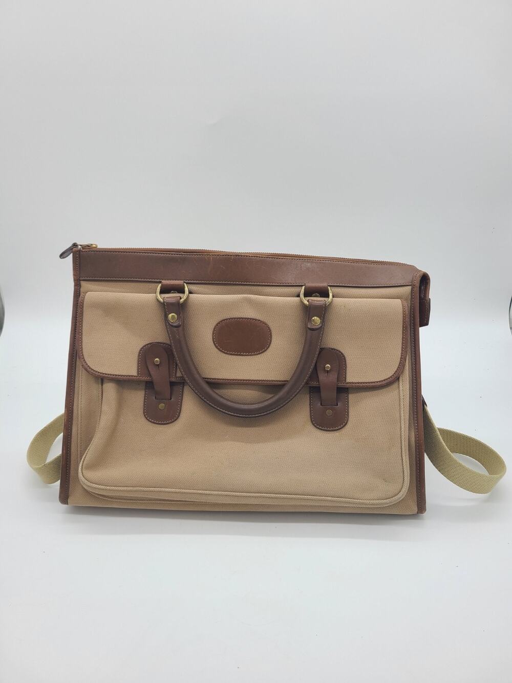 1996 Ghurka No. 17 The Satchel Marley Hodgson Canvas Leather Briefcase